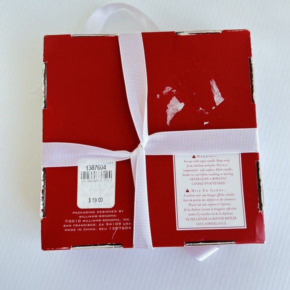 Williams Sonoma Crystal Snowflake Taper Candle Holders Set of 4 NEW - Picture 5 of 6